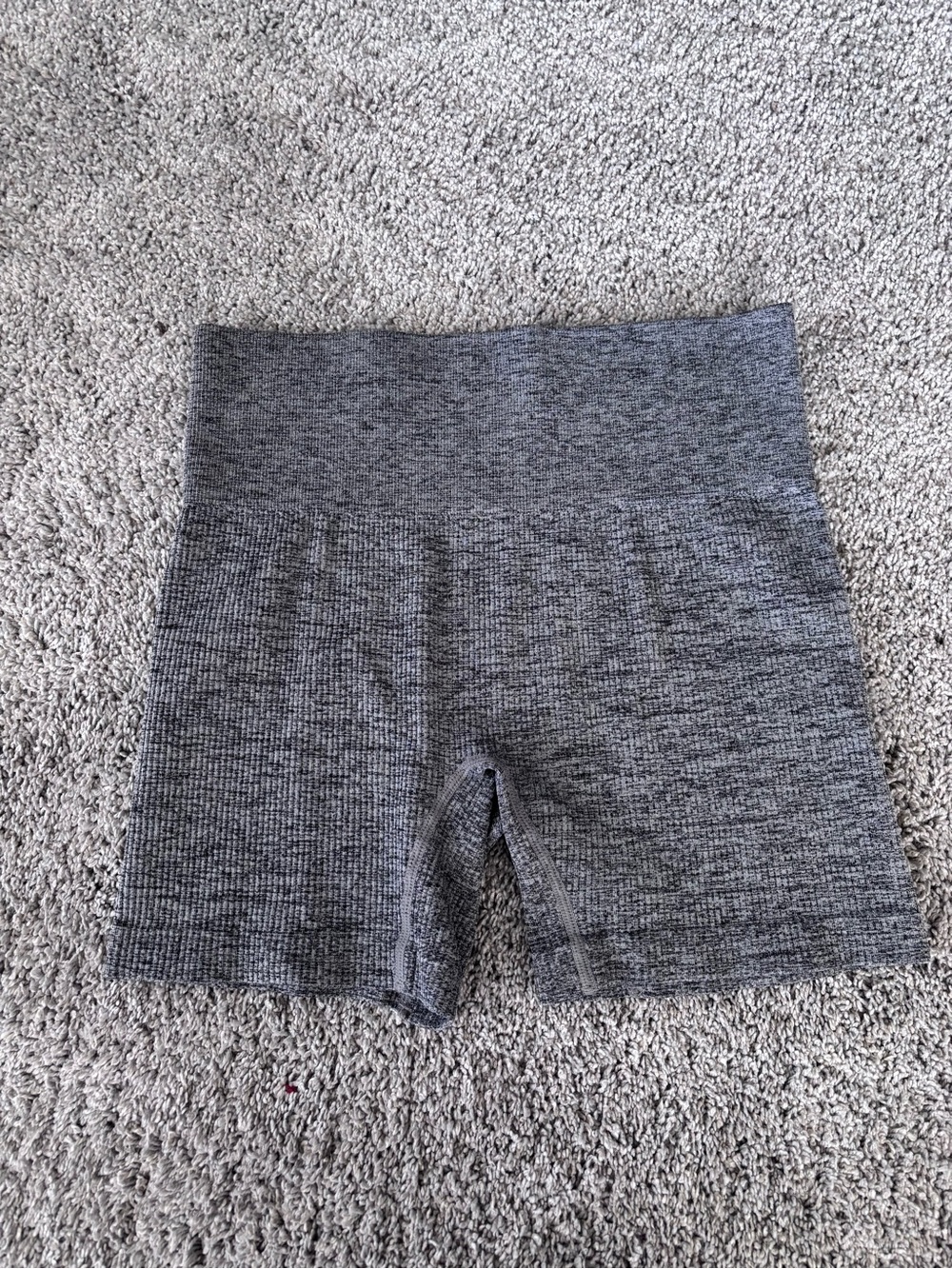 Colsie Heather Gray Seamless Lounge/Bike Ribbed Stretchy Shorts Womens Size M